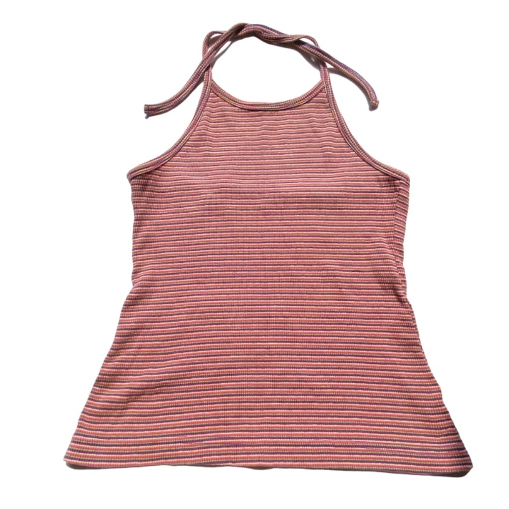 Gap Summer Halter Top Striped Cotton